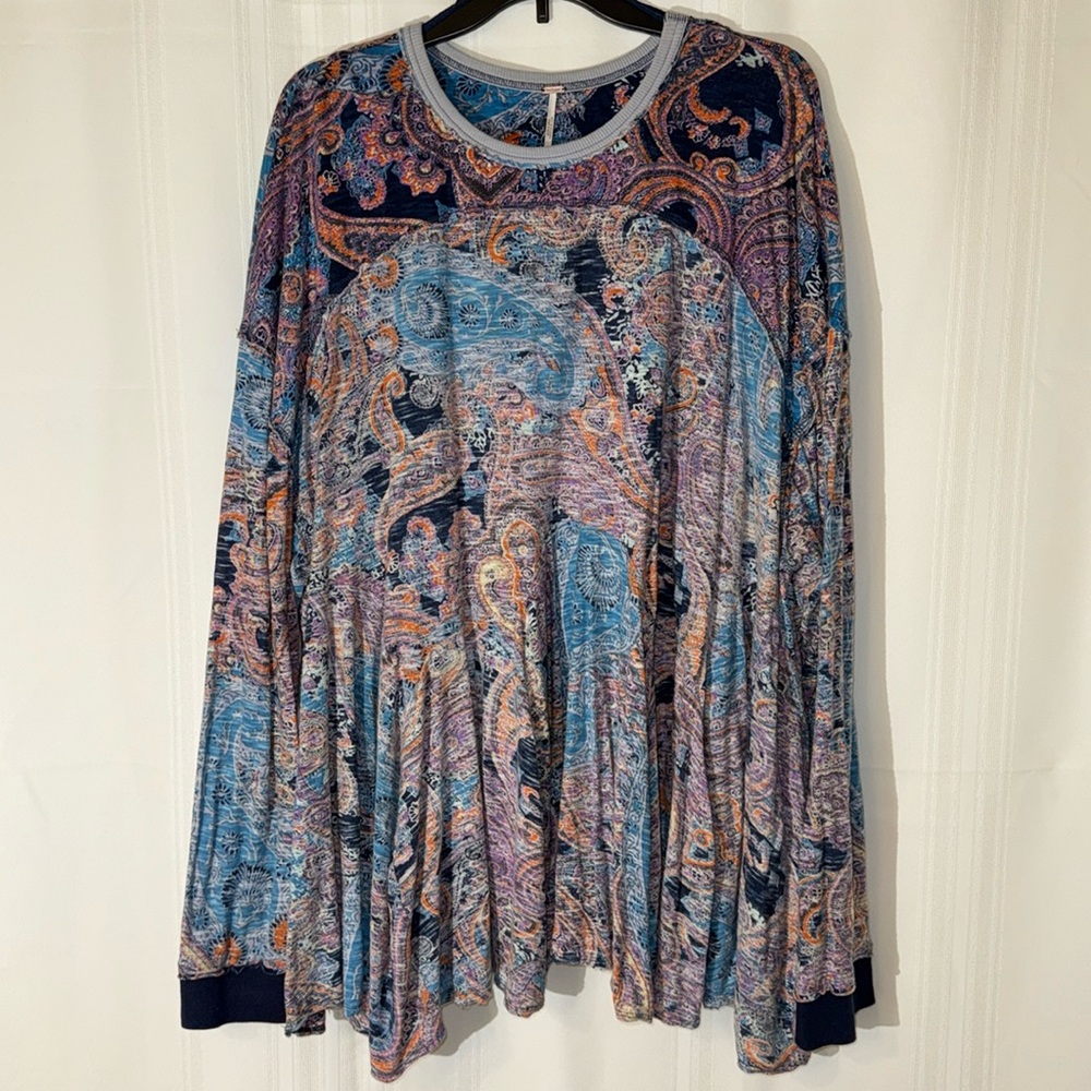 Free People reversible long sleeve flowy shirt XL